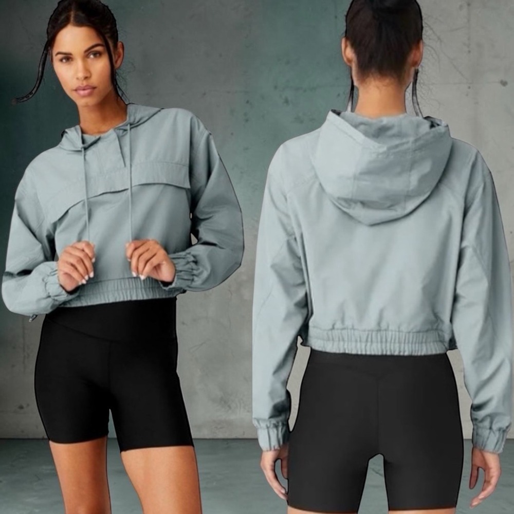 Alo International Anorak Hoodie Cosmic Grey Athletic Outdoors Utility L